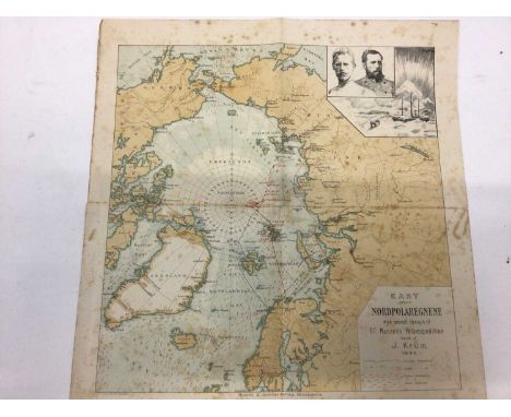 A group of ephemera including 1896 Illustrated Map "Dr. Nansen's Polar Expedition" by J Krum, 1916 War Saving Certificate, 18