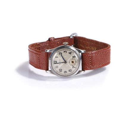 Rolco (Rolex) gentleman's stainless steel wristwatch, the signed silvered dial with Arabic hours and subsidiary seconds dial,