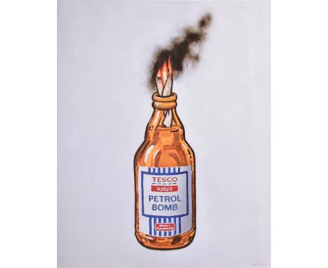 Banksy (British b.1974)
Tesco Value Petrol Bomb, 2011
Offset lithograph in colour on smooth woven paper
Signed in plate&nbsp;