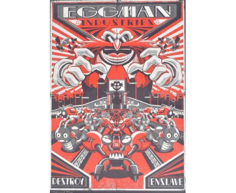 Chad Woodward (British)Eggman IndustriesScreen print in redSigned and numbered 30/30Framed and glazed59 x 43 cm (23 x 17 in)C