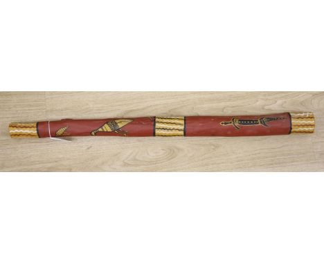 An Australian Didgeridoo, circa 1970, length 1.2 metres