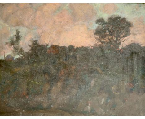 J. Margaret Nairn, oil on board, An Evening Sketch, inscribed verso, 25 x 34cm