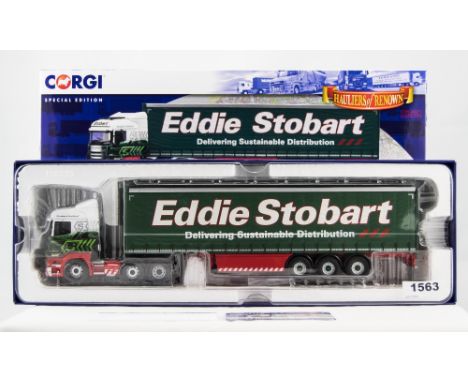 Corgi - Special Edition Scania R Curtainside Trailer / Lorry Eddie Stobart 1.5 Scale Special Edition Diecast Model CC13747 - 