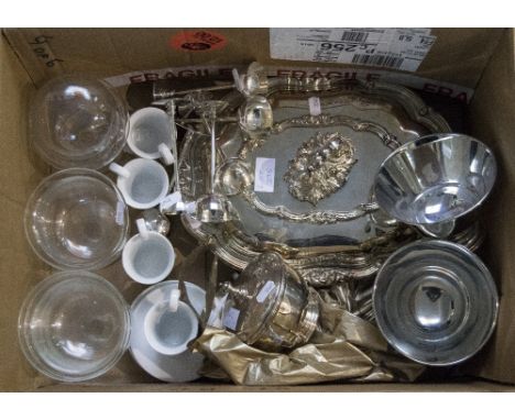 Collection Of Silver Plated Ware To Include Tureen And Cover, Lidded Sugar Bowl, 2 Pedestal Bowls, A Set Of 6 Sorbet Dishes, 