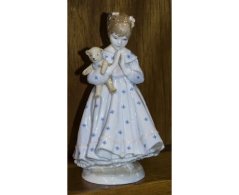 Royal Worcester Ltd and Numbered Edition Figurine ' I Wish ' by Sheila Mitchell. Number 1818 of 5000 Pieces. Height 8.5 Inche