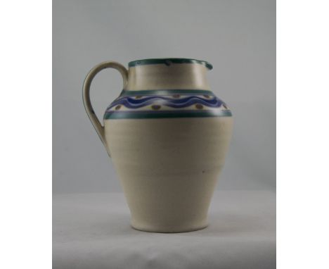 Poole Carter Sadler -Adams Jug c 1920's. Full impressed marks to underside of jug. 8.5 inches high. 