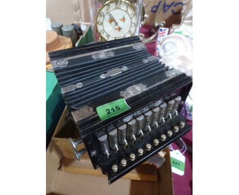 An early 20th century German 'Empress' accordion. Boxed