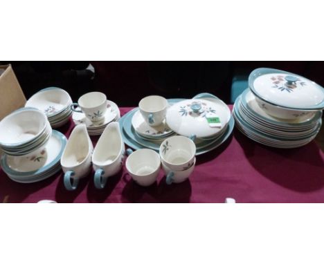 A Wedgwood Barlaston Brecon part dinner and tea service of 54 pieces