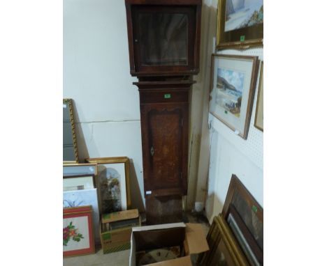 An early 19th century oak and mahogany  30hr longcase clock for renovation