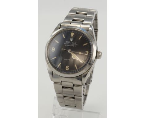 Rolex Oyster Perpetual Explorer Precision stainless steel cased gents wristwatch, ref. 5500, serial 1910xxx, circa 1968. The 