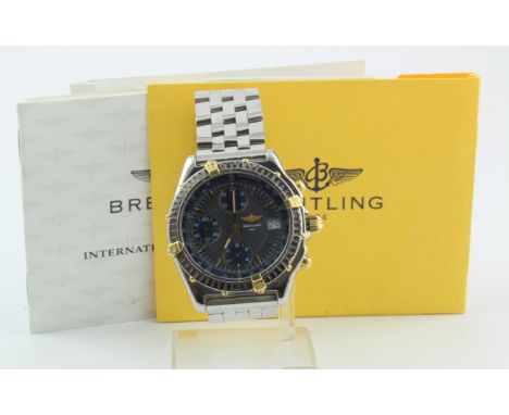 Gents Stainless steel cased Breitling 1884 automatic wristwatch. Case diameter approx 39mm. On a stainless steel Breitling br