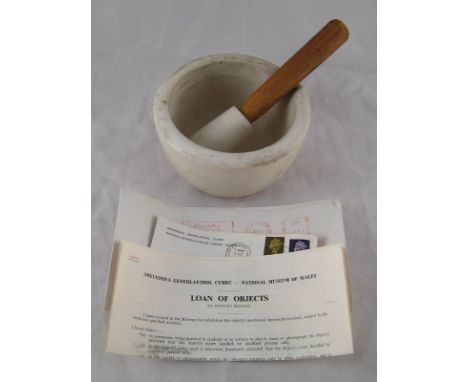 A rare Spode pestle and mortar, the mark impressed in the base. This seemingly commonplace item is confirmed by correspondenc