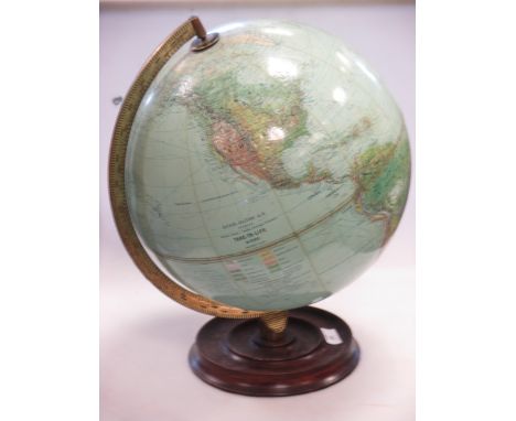 A terrestrial globe, 49cm high together with five others (smaller) (6)  