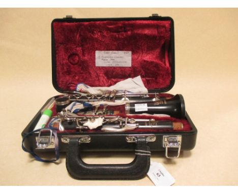 A Boosey and Hawkes rosewood clarinet  
