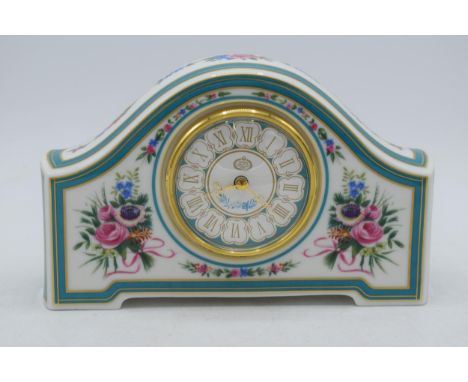 Minton Rose Clock, limited edition.  In good condition with no obvious damage or restoration.