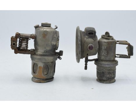 Panther (P&amp;H) Birmingham bicycle lamp together with a Powell &amp; Hanmer lamp (2), both need attention.  