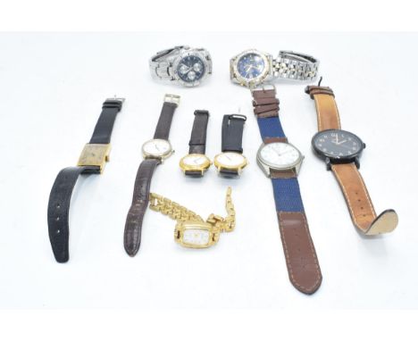 A collection of vintage watches to include Timex, Zeitner, Sekonda, Accurist and others (9), all untested.  