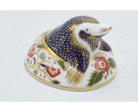 Royal Crown Derby paperweight Mole, first quality with gold stopper.  In good condition with no obvious damage or restoration