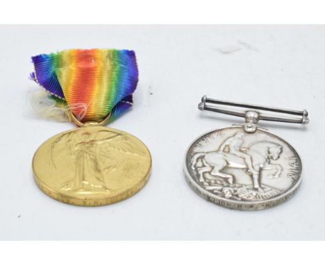 A pair of World War One (WW1) RAF medals to include silver 1914-1918 medal and Great War For Civilisation medal, both awarded