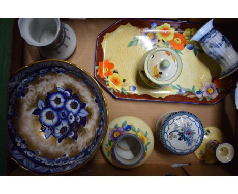 A collection of Keeling &amp; Co Losol ware to include a large Dahlia footed bowl, Torquay items and Beaufort items (8).  Gen