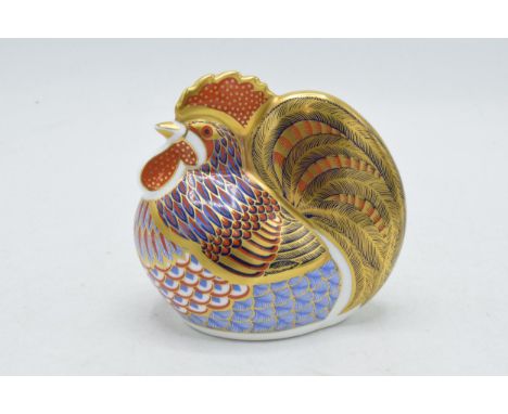 Royal Crown Derby paperweight Cockerel, first quality with gold stopper.  In good condition with no obvious damage or restora