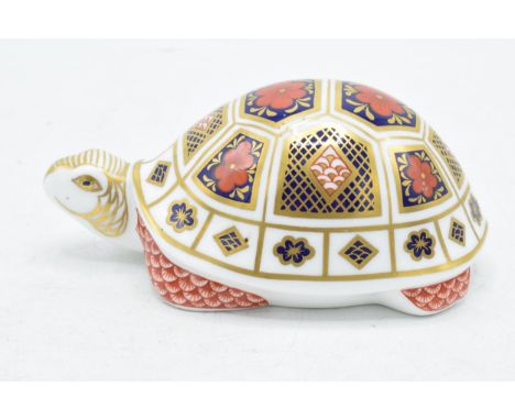 Royal Crown Derby paperweight Tortoise, first quality with stopper.  In good condition with no obvious damage or restoration.