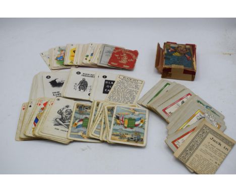 A collection of vintage card games to include WW2 Blackout card game, Kardonia 1939 with 46 cards and insructions, Jack in th