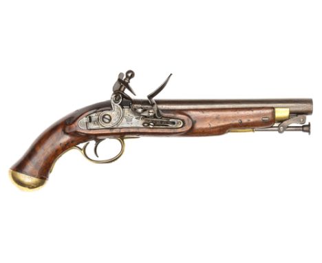 A .65” William IV Light Dragoon flintlock pistol of the Hampshire (?) Yeomanry Cavalry, 15” overall, barrel 9” with Enfield o