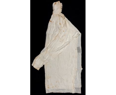 Joseph Buonaparte’s white linen shirt, Good Condition (few stains), with the shirt is a contemporary card headed “Brighton” w