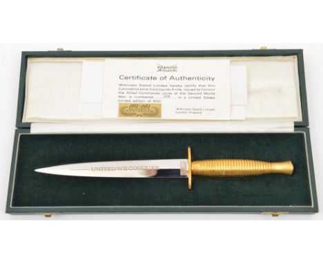 A “Wilkinson Sword” commemorative third pattern FS commando knife, number 279 of a limited edition of 500, the highly polishe