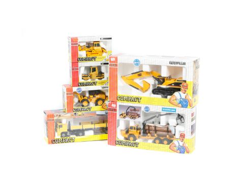 11 Joal Compact series Vehicles. CAT 375 hydraulic excavator. Volvo A-35 Grapple Skidder with log load. DAF 95 XF artic with 