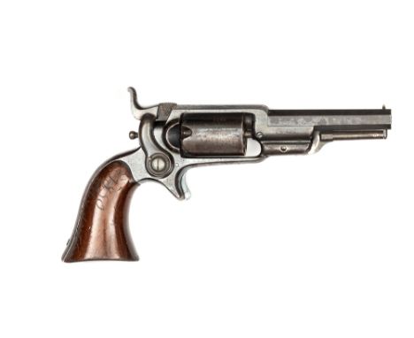 An early 5 shot .28” Colt “Root’s Patent” Model 1855 percussion pocket revolver, 8” overall, octagonal barrel 3½” with Hartfo