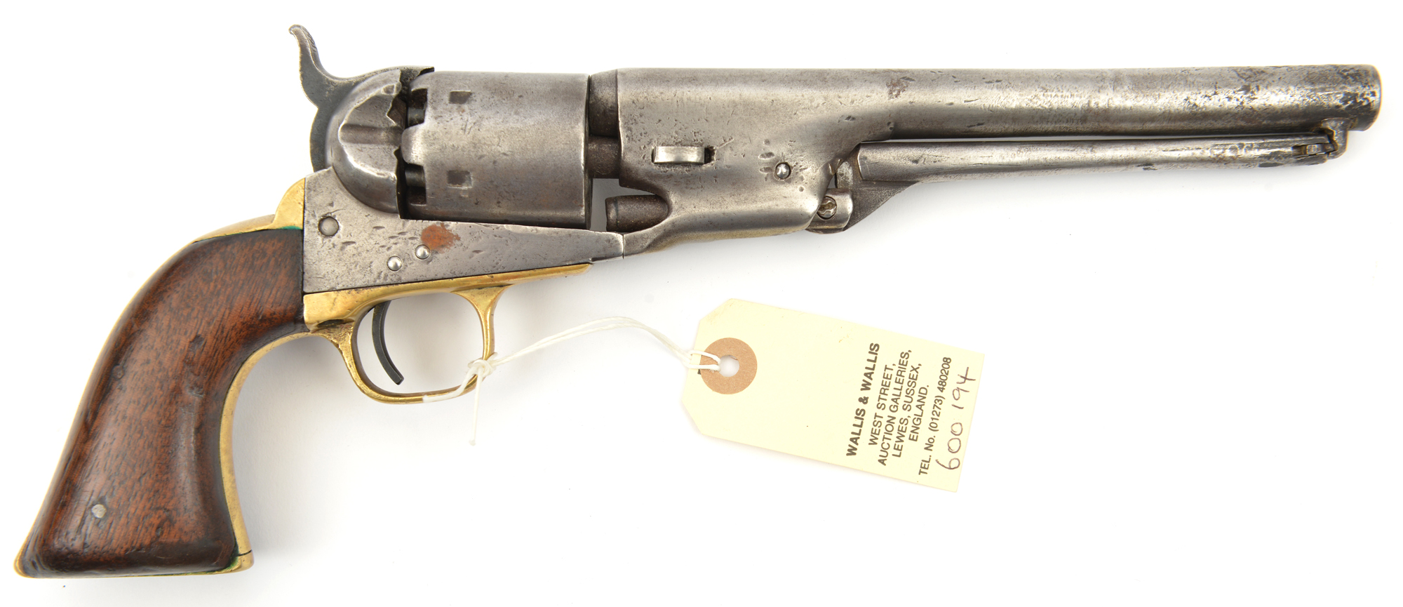 A 6 shot .36” Colt Model 1861 round barrelled Navy percussion revolver ...