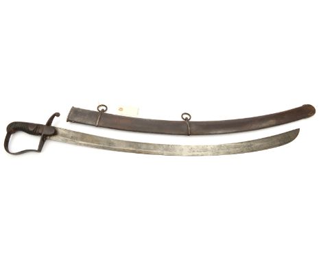 A 1796 pattern light cavalry trooper’s sword,  curved, shallow fullered blade 33”, marked “Josh H. Reddell & Co” on backstrap