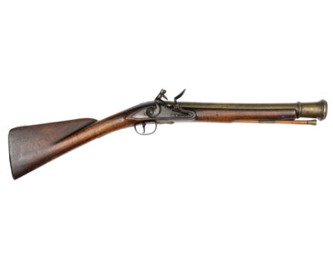 A brass barrelled flintlock naval blunderbuss, by Ketland & Co, probably made c 1780 in an earlier style,31½” overall, heavy 