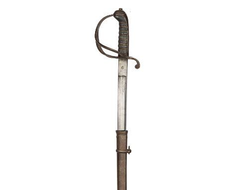 A Victorian officer’s sword of the Sussex Artillery,  slightly curved, fullered blade 32½”. by “W. Jones & Co, 236 Regent St,