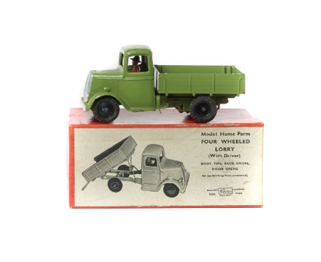 A Britains Model Home Farm Four Wheeled Lorry (with driver) (59F). A scarce example of the four wheeled military truck, paint