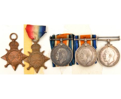 Single WWI medals (5):  1914-15 stars (1333 Pte A  H H Hardy Herts R; G 7234 Pte B Sagemar, R Suss.R) VF; BWM’s (35756 Pte H 