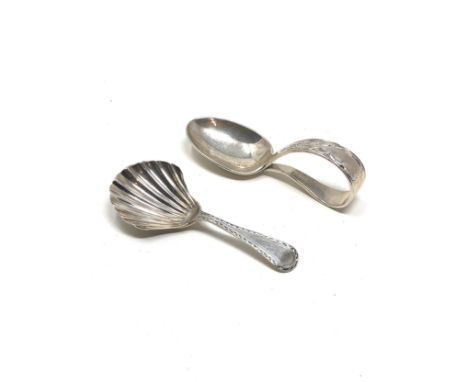 Georgian silver tea caddy spoon &amp; feeding spoon 