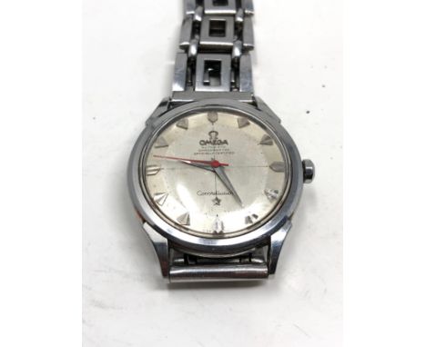 Vintage Omega constellation chronometer automatic  pie pan dial gents wristwatch the watch is ticking but no warranty given 