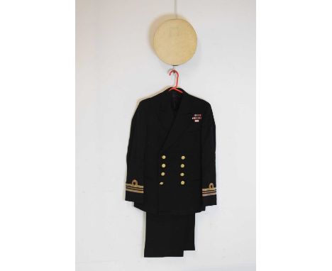 Naval interest: Royal Navy Lieutenant Commander uniform with cap, once belonging to Lt Cdr J. O Clarke, together with belt, g