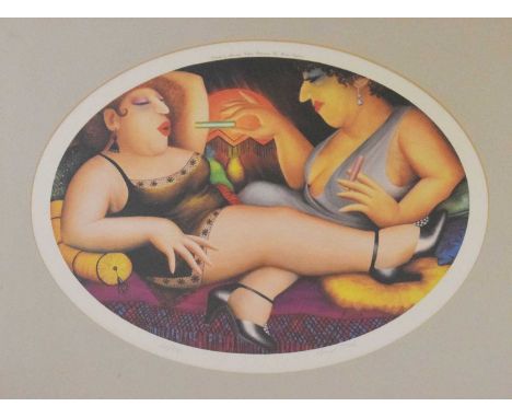 Beryl Cook (1926-2008) - Signed limited edition print - Sultry Afternoon, 666/850, signed in pencil lower right, 50cm x 39cm,
