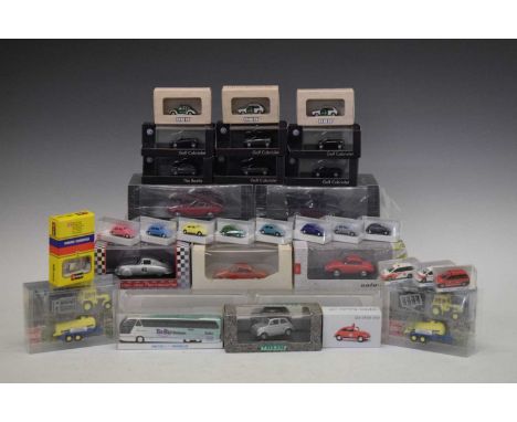 Quantity of HO 1:87 scale and other model vehicles to include Rietze Auto Modelle, Burago, BUB, Busch, Vitesse etc