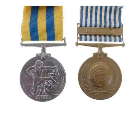 Queen Elizabeth II Korea Medal awarded to Lt. D. R. Evans of the Royal Armoured Corps (LT. D .R .EVANS. RAC)  together with a