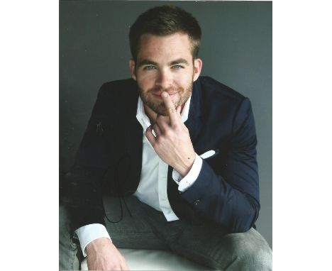 Chris Pine signed 10 x 8 colour Portrait Photo, from in person collection autographed at Star Trek London Film Premiere 2009