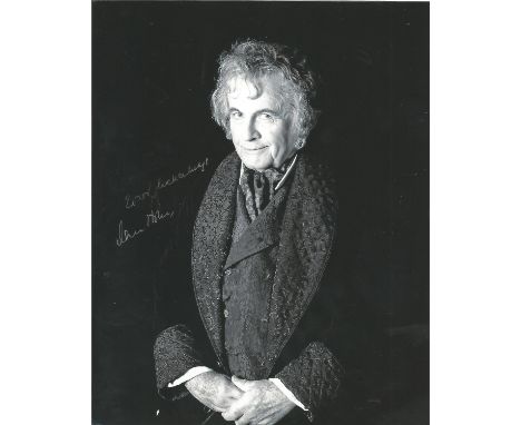  Ian Holm signed 10 x 8 b/w Lord Of The Rings Portrait Portal, from in person collection autographed at London Premiere 2006 