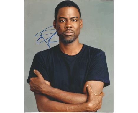  Chris Rock signed 10 x 8 colour Portrait Photo, from in person collection autographed at London Film Premiere 2008. Good Con