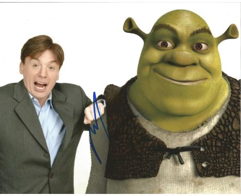 Mike Myers signed 10 x 8 colour Shrek Portrait Photo, from in person collection autographed at Shrek The Third London Premie
