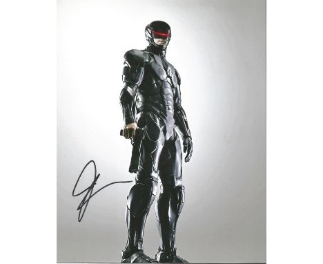  Joel Kinnaman signed 10 x 8 colour Robocop Portrait Photo, from in person collection autographed at Robocop London Premiere 