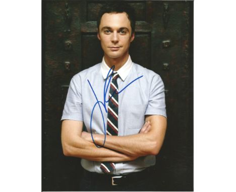  Jim Parsons signed 10 x 8 colour The Big Bang Theory Portrait Photo, from in person collection autographed at BBC Radio Lond